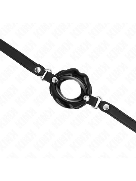KINK - MORDAZA LABIAL CON CORREA DE POLIPIEL 63 x 2 CM AJUSTABLE 39-58 CM