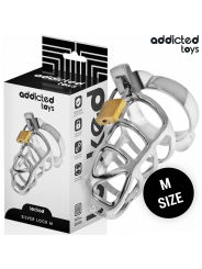 Addicted Toys Locked Silver Lock: jaula de castidad metal