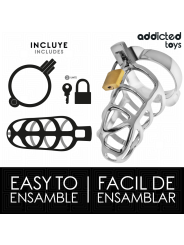 Addicted Toys Locked Silver Lock: jaula de castidad metal