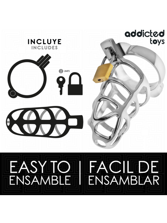 Addicted Toys Locked Silver Lock: jaula de castidad metal