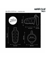 Addicted Toys Locked Silver Lock: jaula de castidad metal