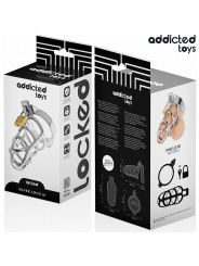 Addicted Toys Locked Silver Lock: jaula de castidad metal