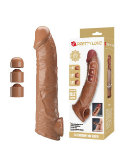 PRETTY LOVE - FUNDA EXTENSORA PARA PENE AJUSTABLE Ø 4 CM COLOR MARRÓN