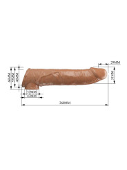 PRETTY LOVE - FUNDA EXTENSORA PARA PENE AJUSTABLE Ø 4 CM COLOR MARRÓN