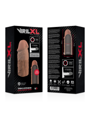 VIRILXL - EXTENSIÓN DE PENE LIQUID SILICONE V3 MARRÓN