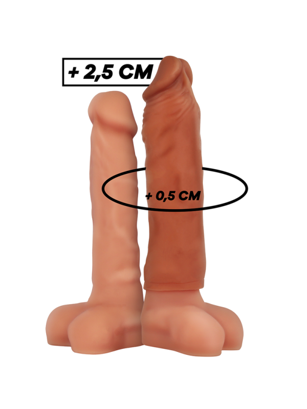 VIRILXL - EXTENSIÓN DE PENE LIQUID SILICONE V5 MARRÓN