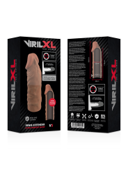 VIRILXL - EXTENSIÓN DE PENE LIQUID SILICONE V5 MARRÓN