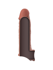 VIRILXL - EXTENSIÓN DE PENE LIQUID SILICONE V9 MARRÓN