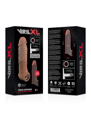 VIRILXL - EXTENSIÓN DE PENE LIQUID SILICONE V9 MARRÓN