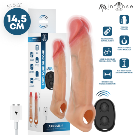 MR INTENSE - ARNOLD VIBRADOR FUNDA PENE SILICONA CONTROL REMOTO -Ø- 4 CM