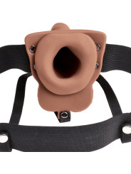 FETISH FANTASY SERIES - ARNÉS AJUSTABLE PENE REALÍSTICO CON TESTÍCULOS RECARGABLE Y VIBRADOR