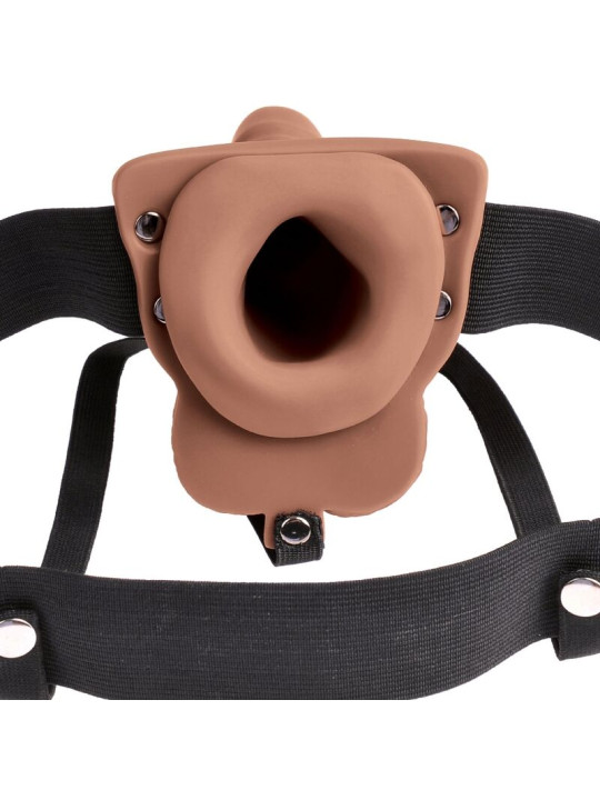 FETISH FANTASY SERIES - ARNÉS AJUSTABLE PENE REALÍSTICO CON TESTÍCULOS RECARGABLE Y VIBRADOR