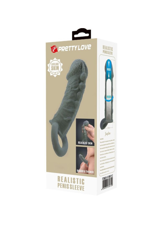 PRETTY LOVE - FUNDA REALÍSTICA ALARGADORA Y RETARDANTE PARA PENE