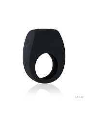 LELO Tor 2, anillo vibrador negro de silicona para parejas con botón de control en el lateral