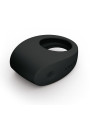 Anillo vibrador LELO Tor 2 negro visto desde arriba, con logotipo LELO y botón más en el cuerpo del motor