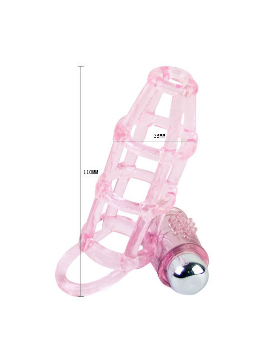 BAILE - SWEET 10 RITMOS FUNDA Y ANILLO SILICONA PARA EL PENE ROSA