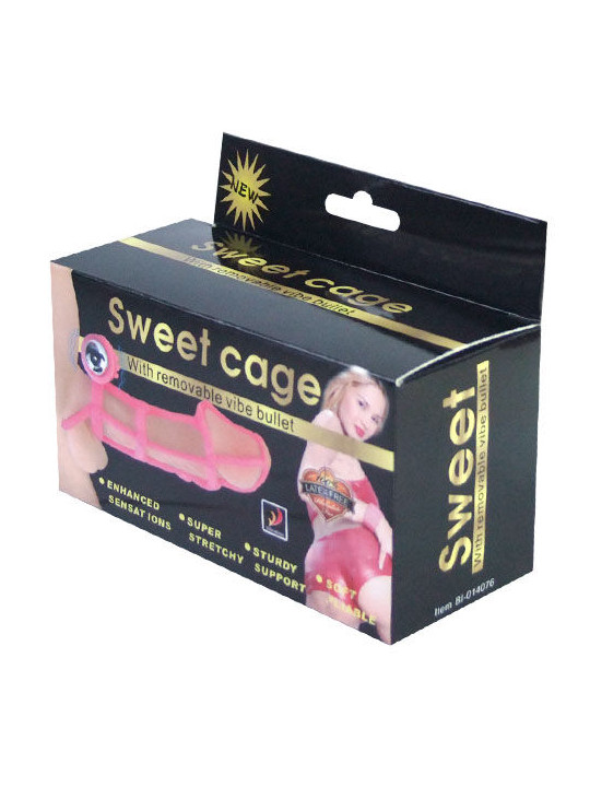 BAILE - SWEET 10 RITMOS FUNDA Y ANILLO SILICONA PARA EL PENE ROSA