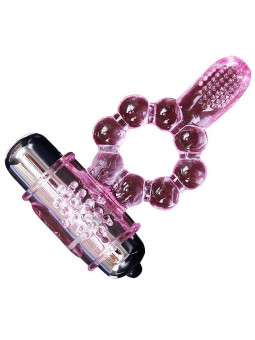 BAILE - ANILLO SILICONA 10 RITMOS LENGUA CON VIBRACIÓN ROSA