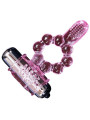 BAILE - ANILLO SILICONA 10 RITMOS LENGUA CON VIBRACIÓN ROSA