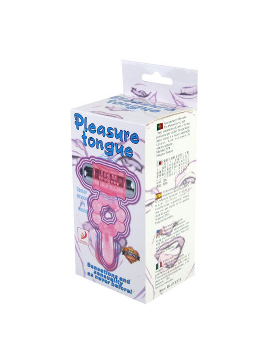 BAILE - ANILLO SILICONA 10 RITMOS LENGUA CON VIBRACIÓN ROSA