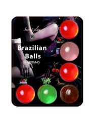 SECRETPLAY - 6 HOT BALLS LUBRICANTE CON AROMA DE FRUTAS