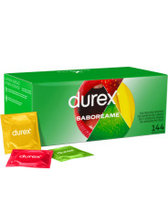 Caja de 144 preservativos Durex Saboréame (Pleasure Fruits) con sobres de fresa, plátano y manzana