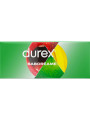 Frontal de la caja Durex Saboréame de 144 preservativos de sabores fresa, plátano, naranja y manzana