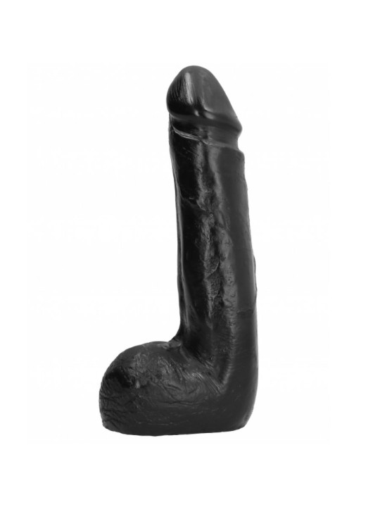 ALL BLACK - DILDO REALÍSTICO NEGRO SUAVE 20 CM