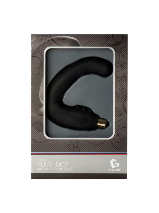 ROCKS-OFF - RUDE-BOY MASAJEADOR DEL PUNTO G MASCULINO 7 V NEGRO