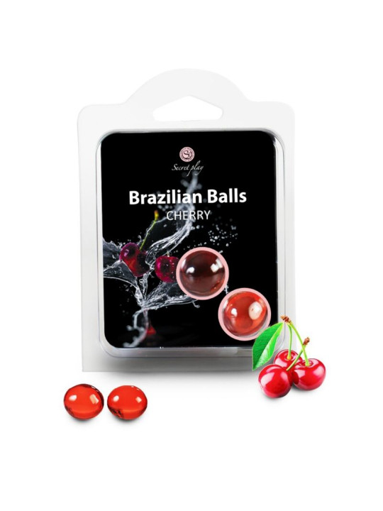 SECRETPLAY - BRAZILIAN BALLS CEREZA SET 2 BOLAS