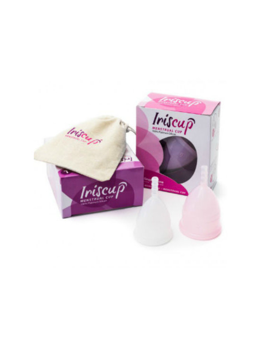 IRISCUP - COPA MESTRUAL ROSA PEQUEÑA + BOLSA ESTERILIZADORA GRATIS
