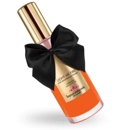 BIJOUX INDISCRETS - ACEITE MASAJE EFECTO CALOR AROMA FRESA