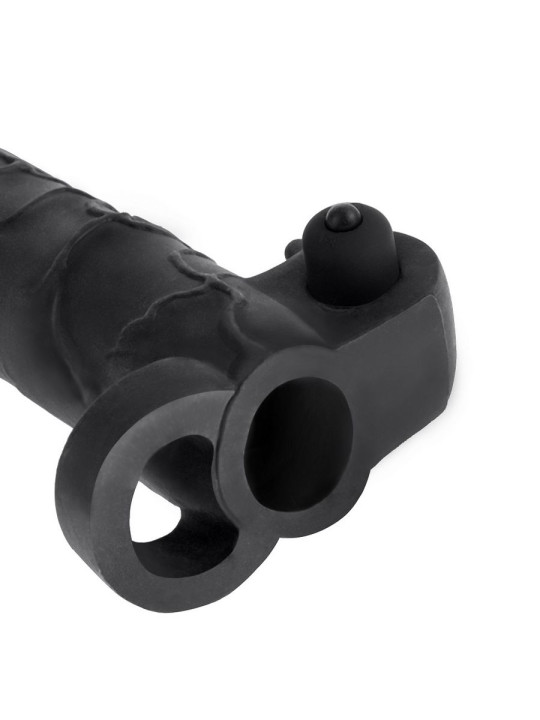 FANTASY X- TENSIONS - EXTENSIÓN PARA EL PENE CON VIBRADOR REAL FEEL 2 NEGRO