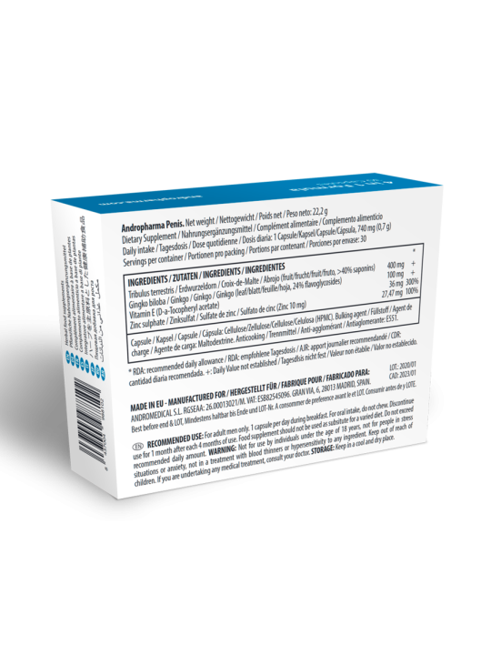 Andropharma Penis: complemento alimenticio en cápsulas