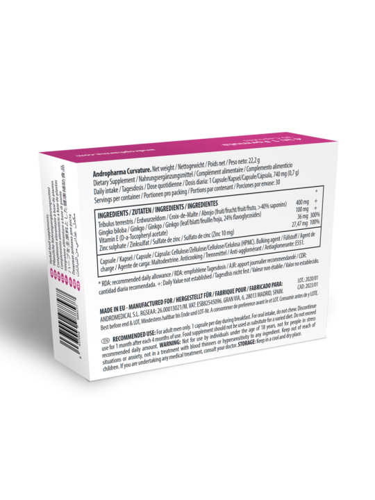 Andropharma Curvature – Complemento alimenticio para el bienestar masculino