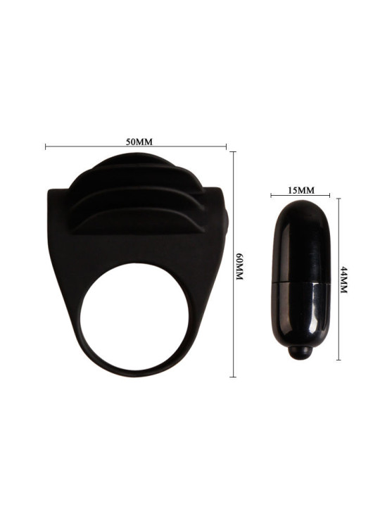 PRETTY LOVE - CHESTER ANILLO VIBRADOR NEGRO