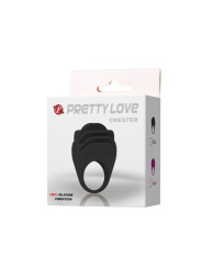 PRETTY LOVE - CHESTER ANILLO VIBRADOR NEGRO