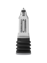 Bomba de vacío para el pene Bathmate Hydromax5 con cilindro transparente corto, escala de medida y fuelle negro