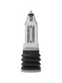 Bomba de vacío para el pene Bathmate Hydromax5 con cilindro transparente corto, escala de medida y fuelle negro