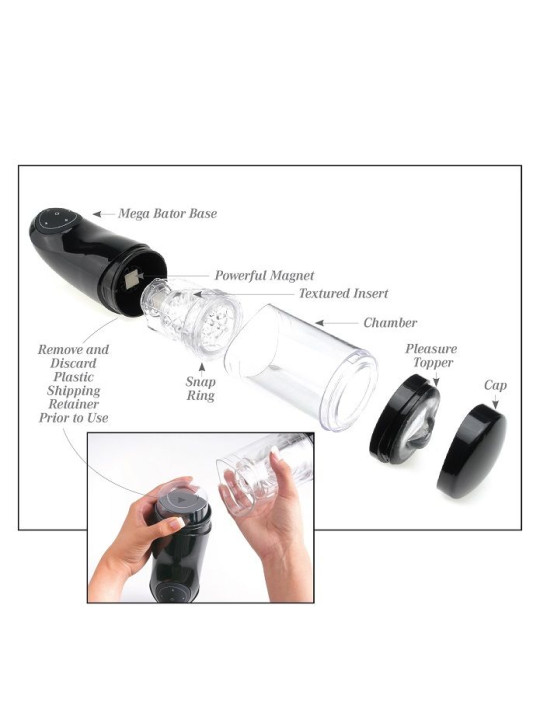 Mega-Bator Vibrador y Rotatorio – Masturbador Masculino Automático Recargable