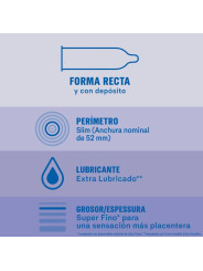 DUREX - PRESERVATIVOS INVISIBLE EXTRA LUBRICADO 12 UNIDADES