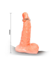 BAILE - ARNÉS CON PENE REALÍSTICO Y BRAGUITA AJUSTABLE ULTRA PASSIONATE 15.5 CM