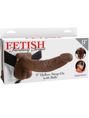 FETISH FANTASY SERIES - 9 ARNÉS CON TESTÍCULOS HUECO MAN 22.9 CM MARRÓN