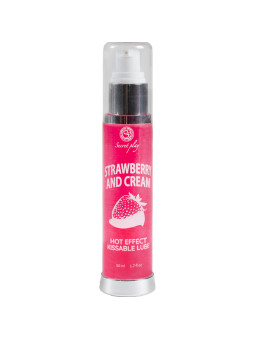 SECRETPLAY - LUBRICANTE 2-1 EFECTO CALOR FRESA&NATA 50 ML