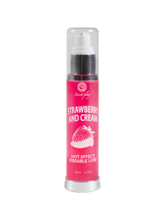 SECRETPLAY - LUBRICANTE 2-1 EFECTO CALOR FRESA&NATA 50 ML