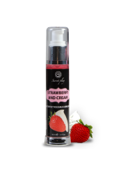 SECRETPLAY - LUBRICANTE 2-1 EFECTO CALOR FRESA&NATA 50 ML