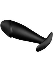 PRETTY LOVE - PLUG ANAL SILICONA FORMA PENE NEGRO