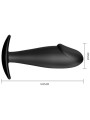 PRETTY LOVE - PLUG ANAL SILICONA FORMA PENE NEGRO
