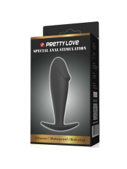PRETTY LOVE - PLUG ANAL SILICONA FORMA PENE NEGRO