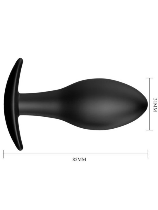 PRETTY LOVE - PLUG ANAL SILICONA ANCLA 8.5 CM NEGRO